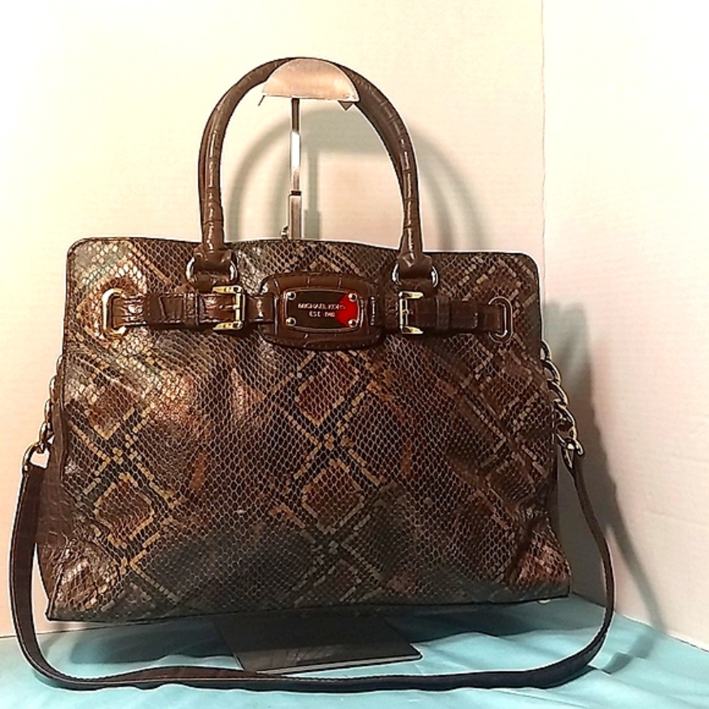 Michael Kors Python Hamilton Handbag - image 2